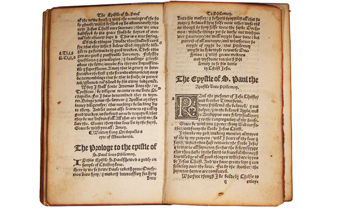 Fragment of Tyndale’s English New Testament