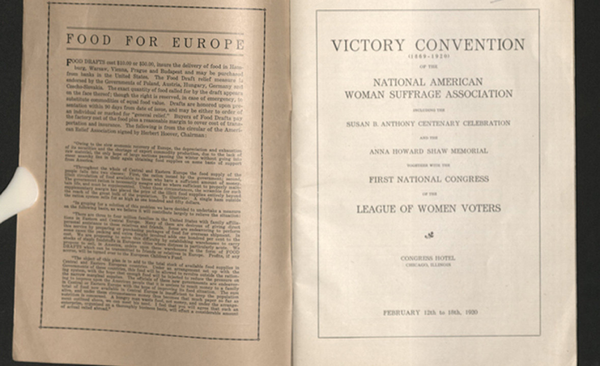 Suffrage Victory Convention Program