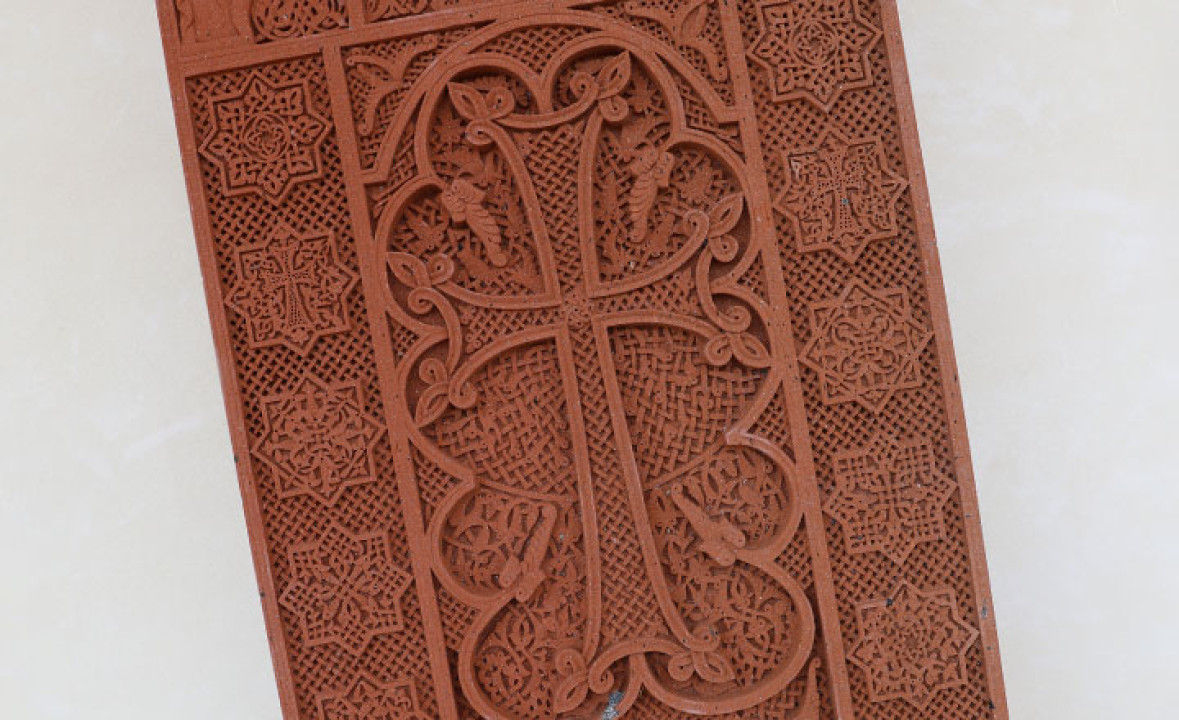 Large Hand-Carved Armenian Cross-Stone (_Khachkar_)