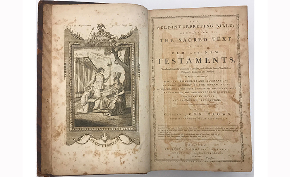 John Brown’s “Self-Interpreting Bible,” First American Edition