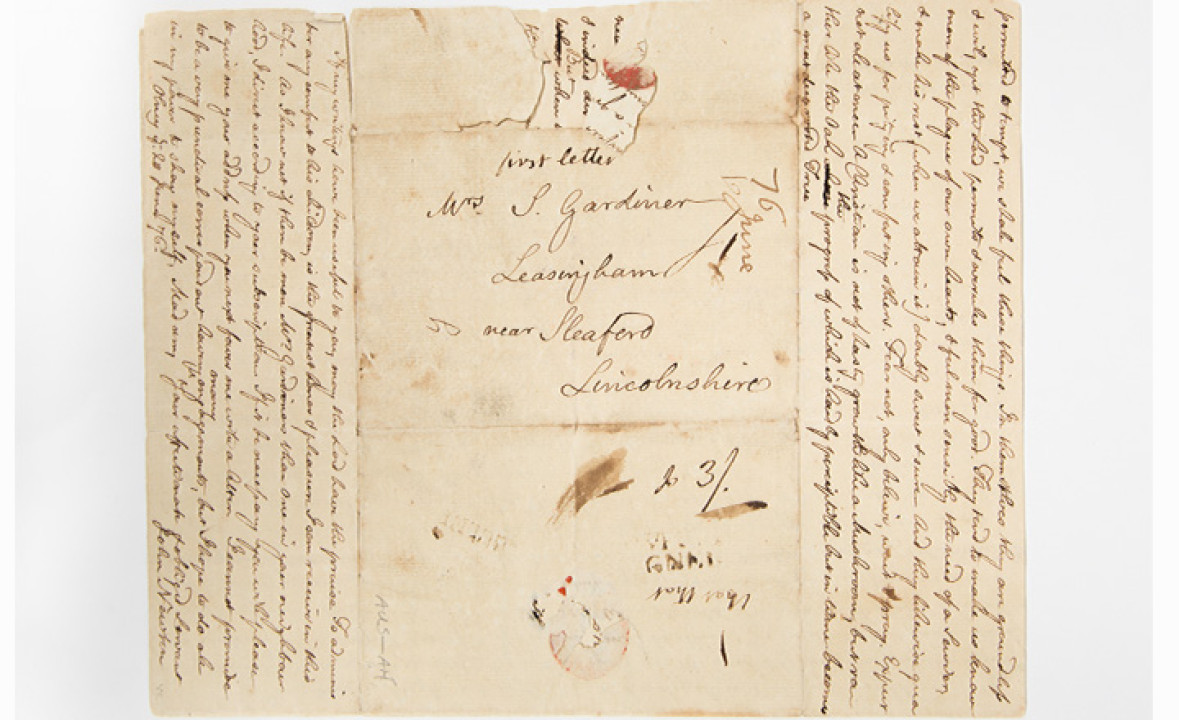 Handwritten Letter from John Newton to Mrs. S. Gardiner