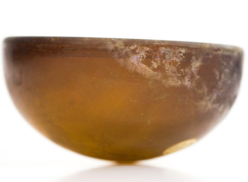 Amber Glass Bowl