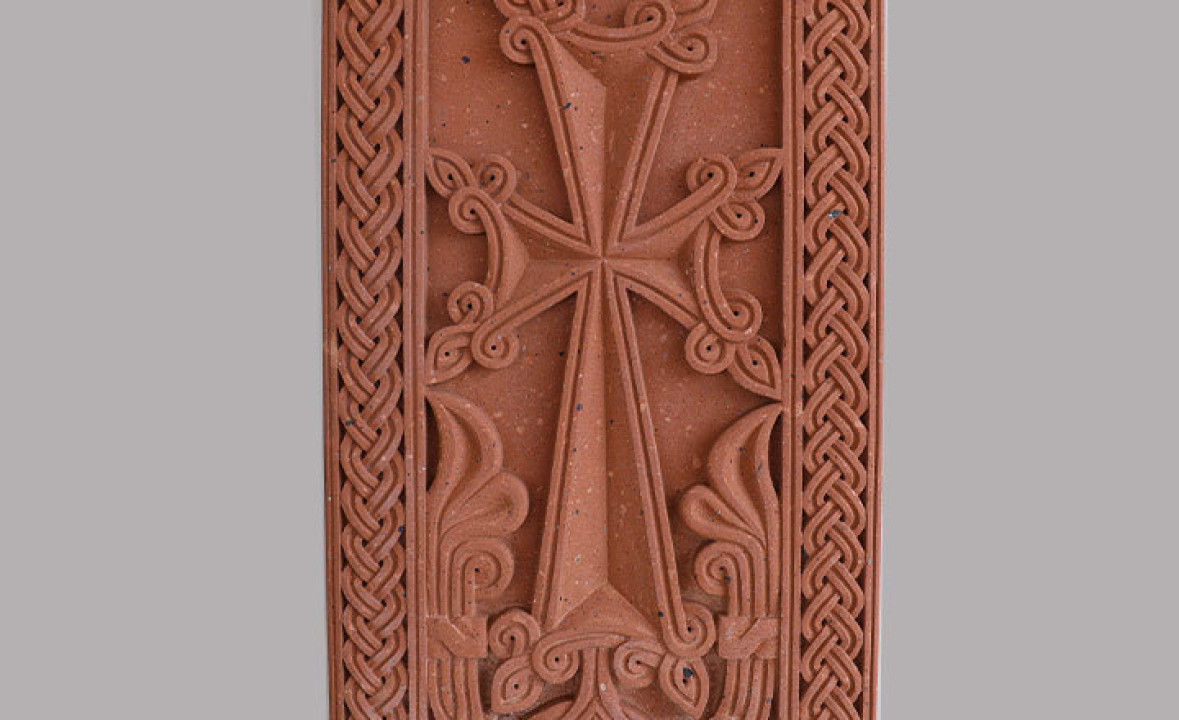 Small Hand-Carved Armenian Cross-Stone (_Khachkar_)