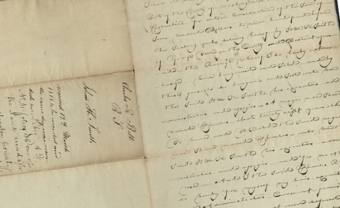 A Deed to an Enslaved Person Named Charles