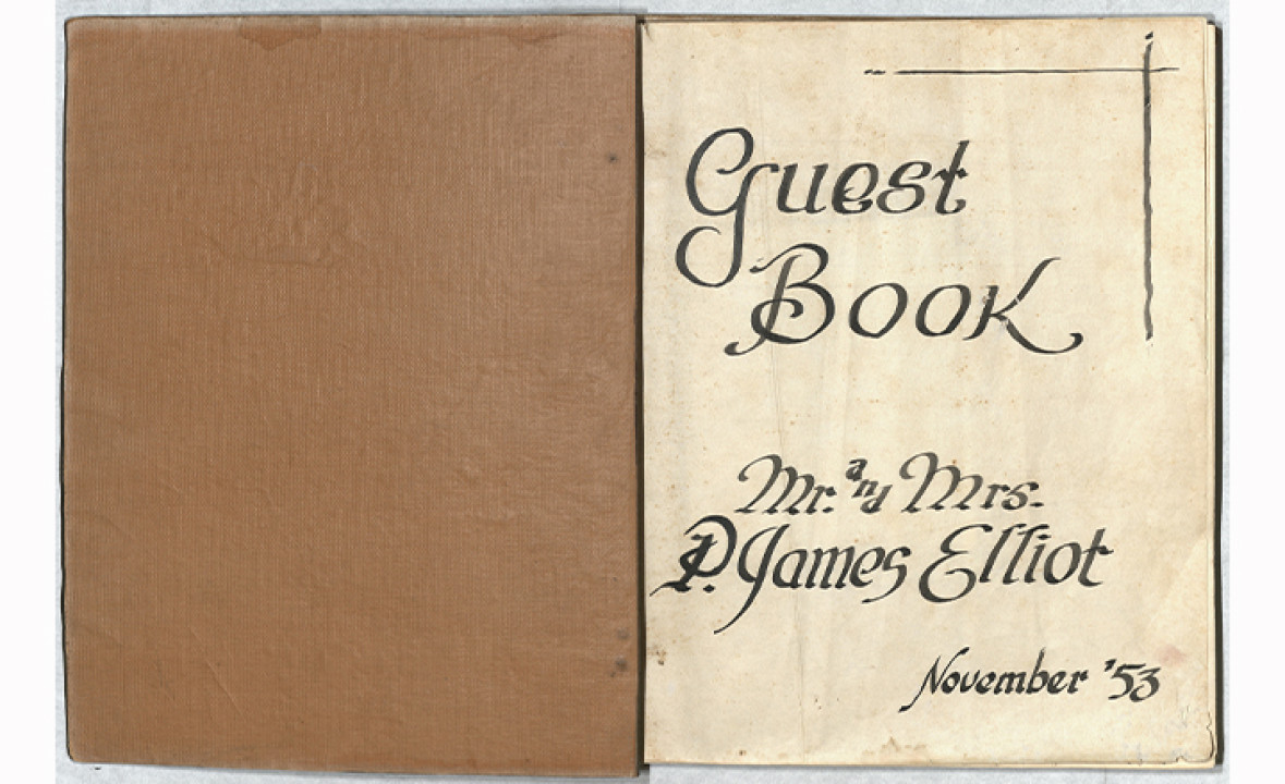 Guest Book Belonging to Mr. and Mrs. James Elliot