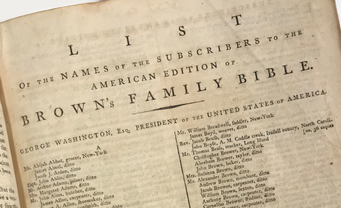 John Brown’s _Self-Interpreting Bible_, First American Edition