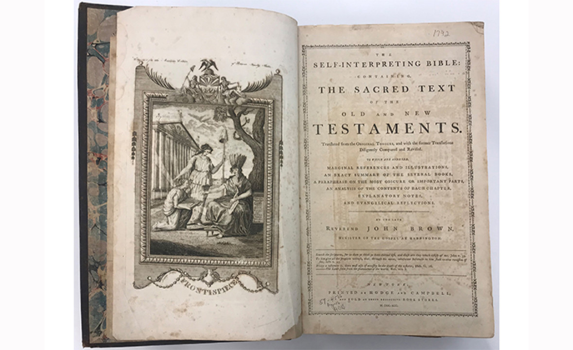 John Brown’s “Self-Interpreting Bible,” First American Edition