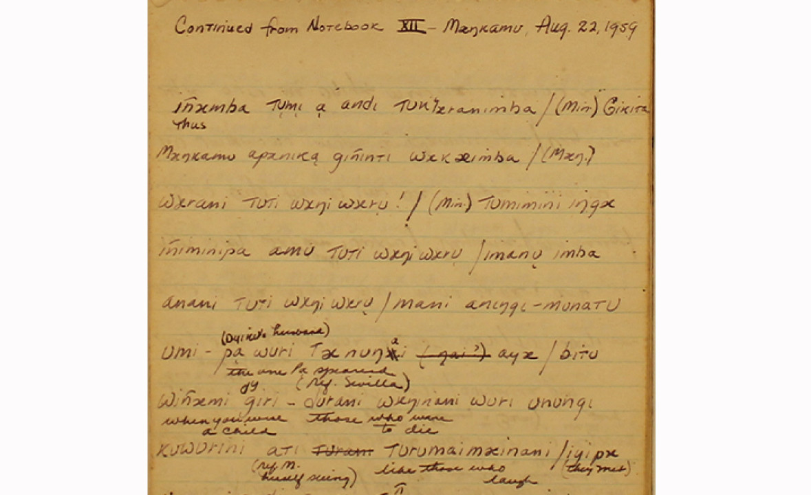 Waodäni Language Notebook XIII