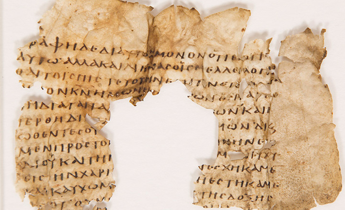 "Wyman Fragment" (Uncial 0220), Romans 4:23–5:3; 5:8–13 in Greek