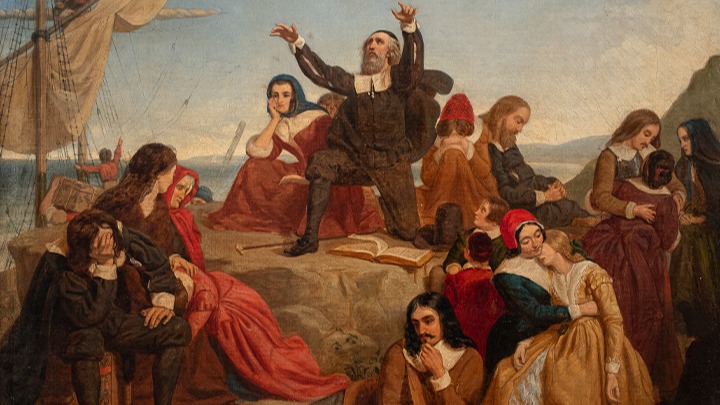 Study for _The Departure of the Pilgrim Fathers_