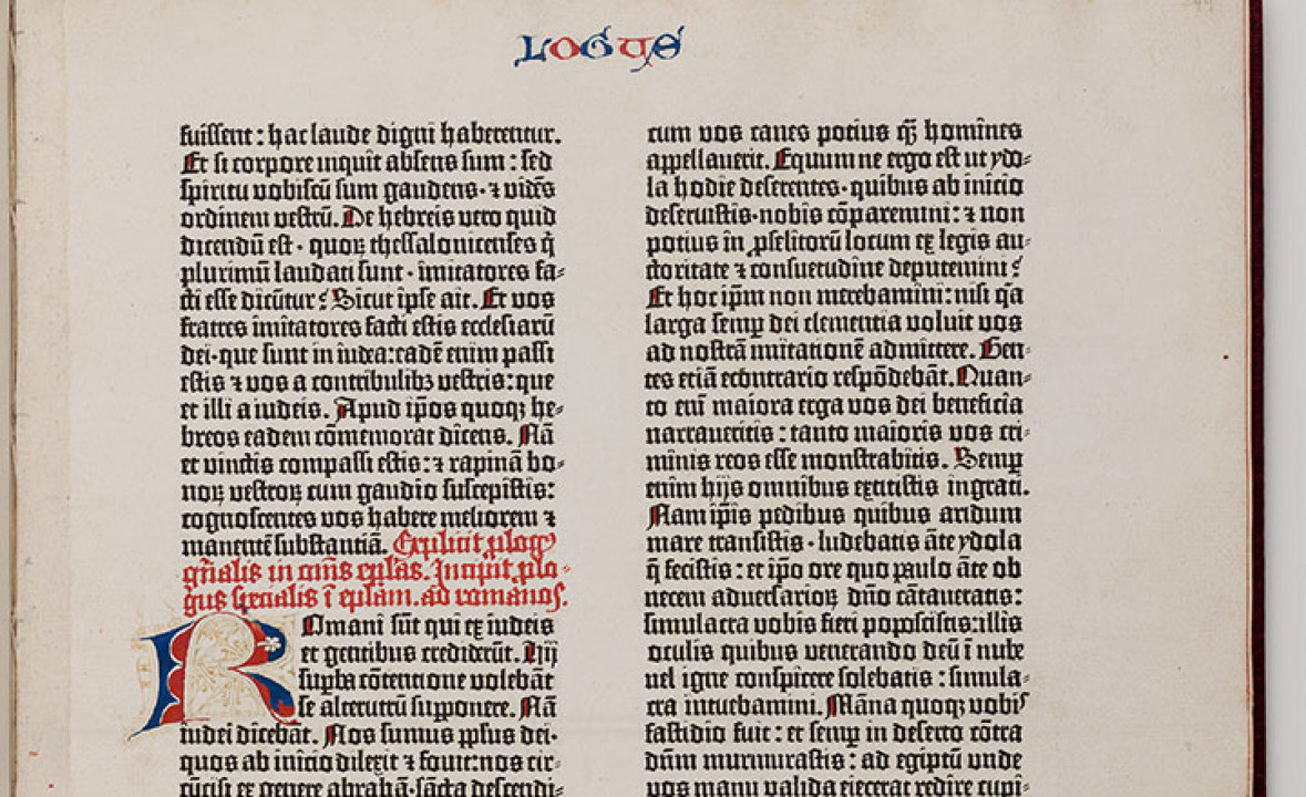 The Complete Epistle of Paul to the Romans from the Gutenberg Bible