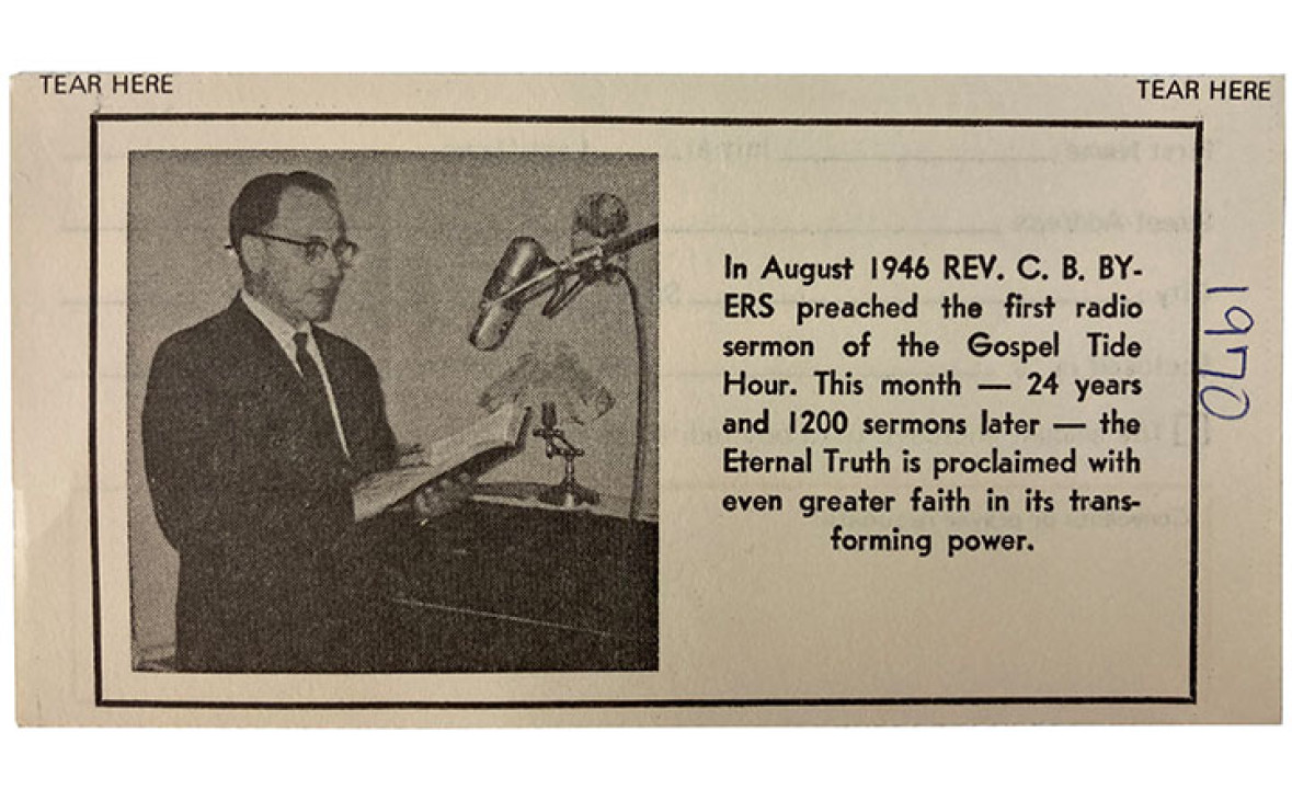 _The Gospel Tide Hour_ Leaflet with Photograph